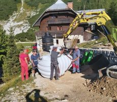 Zbiralnik in jašek sta pripravljena