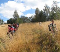 pot nas je vodila po visokih travah, tako imenovani 