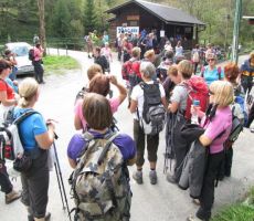 do balinišča, kjer so se preizkusili tisti, ki so šli po krajši varianti...