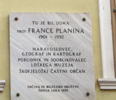 pomembna osebnost iz Škifje Loke, geograf in  častni občan France Planina