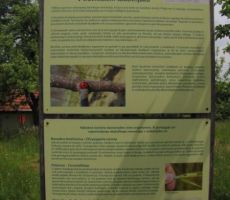 informativne table v parku....