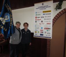 Jožica in Irena pred našimi sponzorji