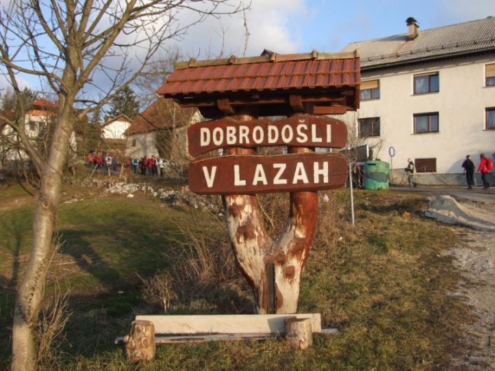 Logaška planinska pot: Laze-Grčarevec-Novi svet, 22. januar 2012